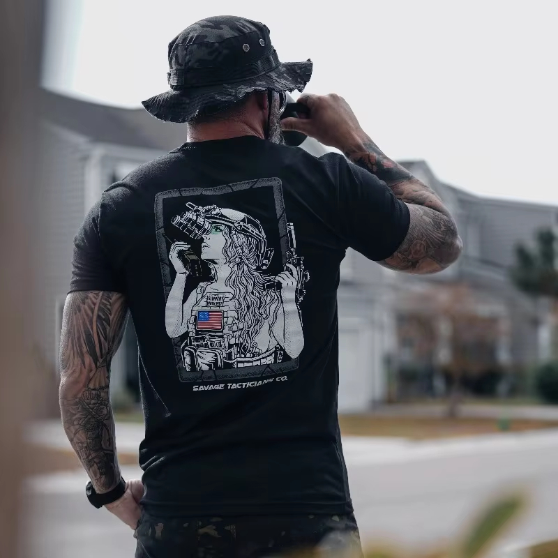 Street Fashion Guys - Мужская футболка для активного отдыха, тактическая