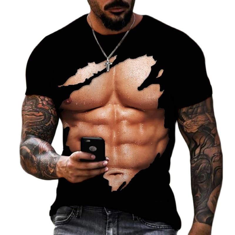 Street Fashion Guys - Футболка мужская с 3D-принтом, модная повседневная,
