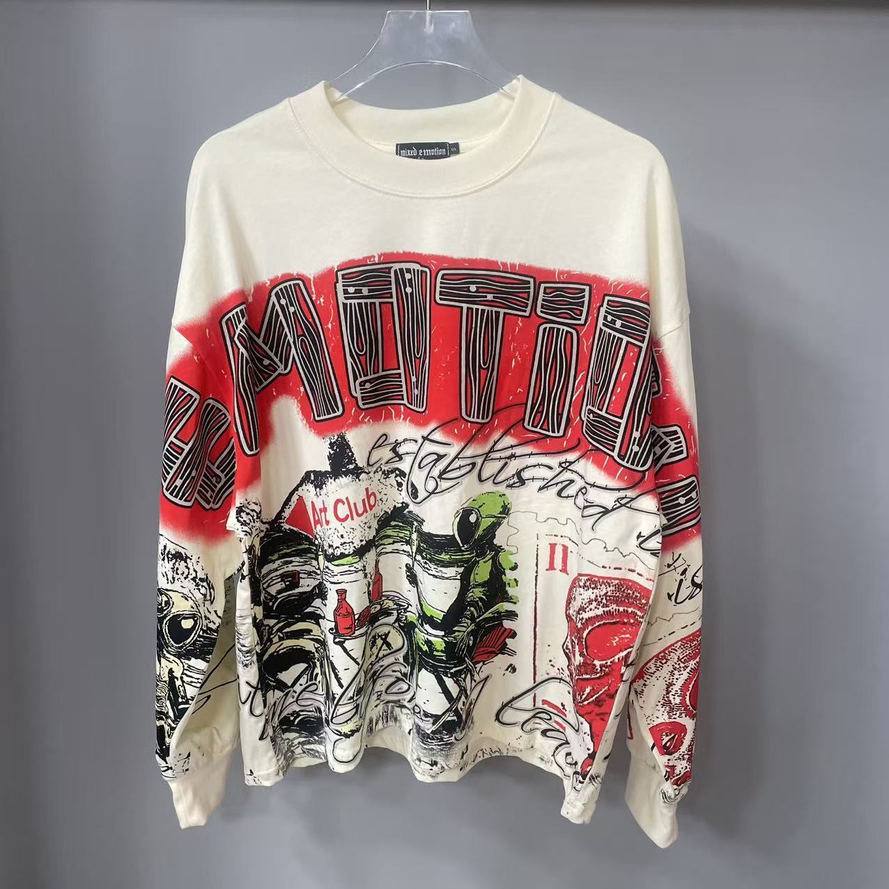 Fashion Streetwear - Высококачественная дизайнерская футболка с длинным рукавом