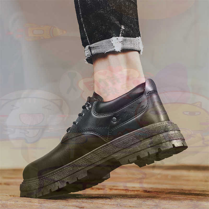 Street Fashion Guys - Темные модные кроссовки из натуральной кожи,