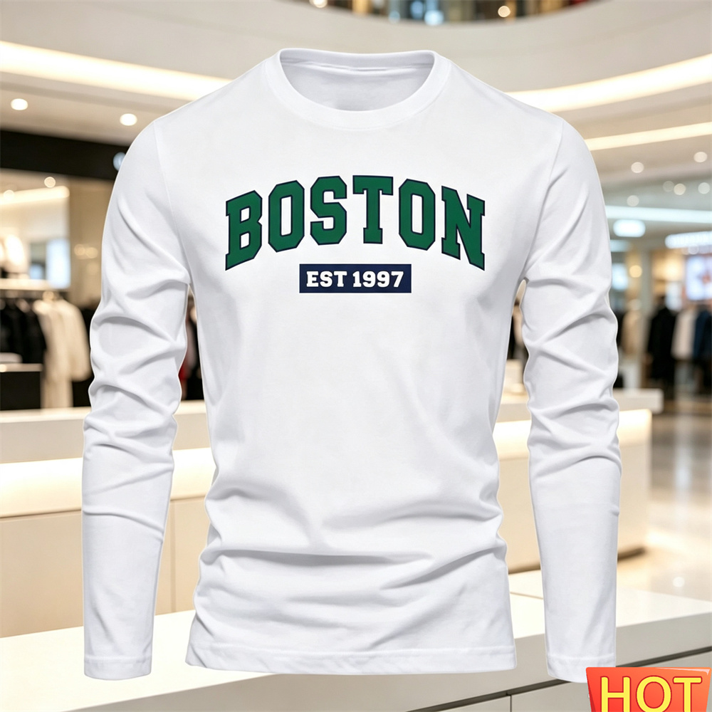 Fashion Streetwear - Мужская футболка с длинными рукавами на