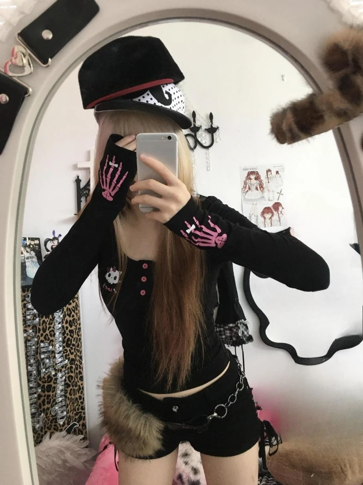 Женская футболка Y2K с винтажн – обзор и цена Fashion Streetwear