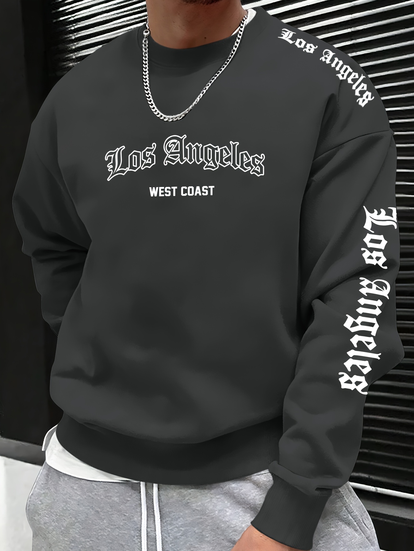 Мужской свитшот с круглым выре – обзор и цена Fashion Streetwear