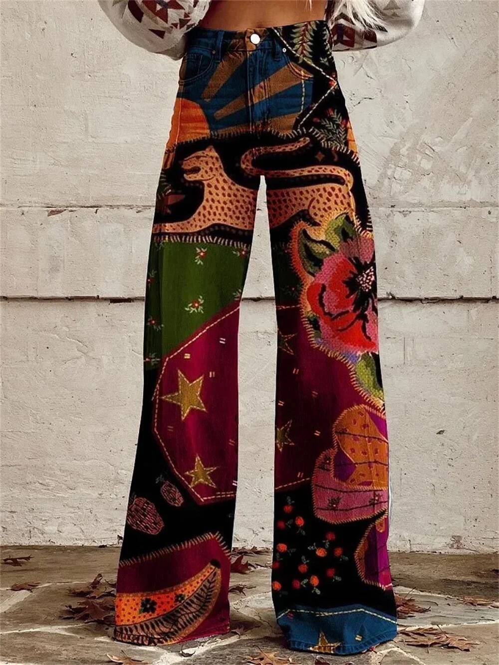 Женские джинсы с широкими штан – обзор и цена Street Fashion Taiwan