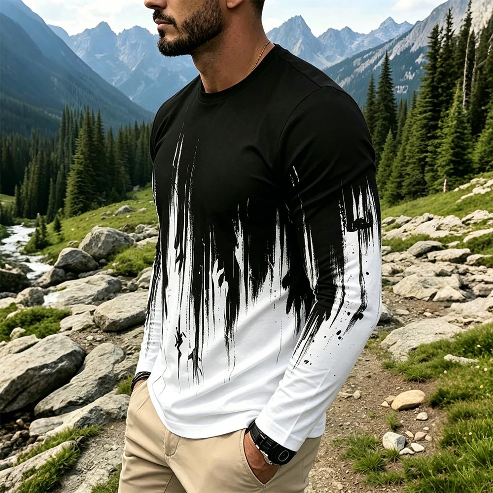 Мужская футболка с длинным рук – обзор и цена Fashion Streetwear
