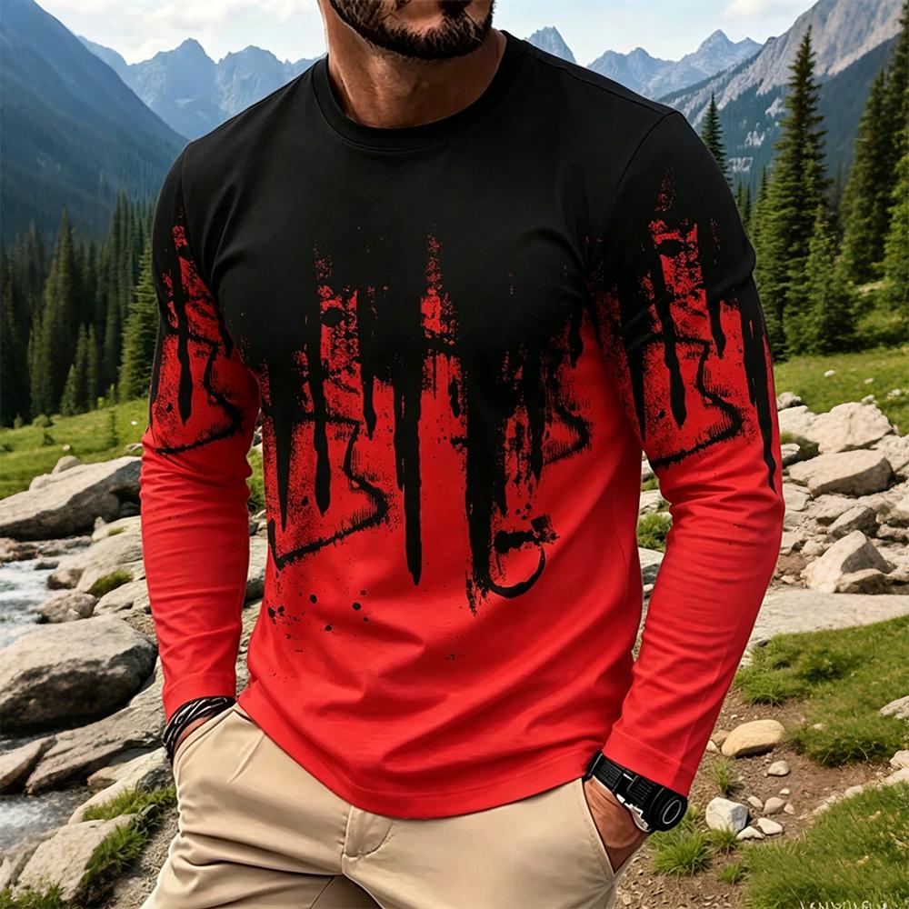 Мужская футболка с длинным рук – обзор и цена Fashion Streetwear